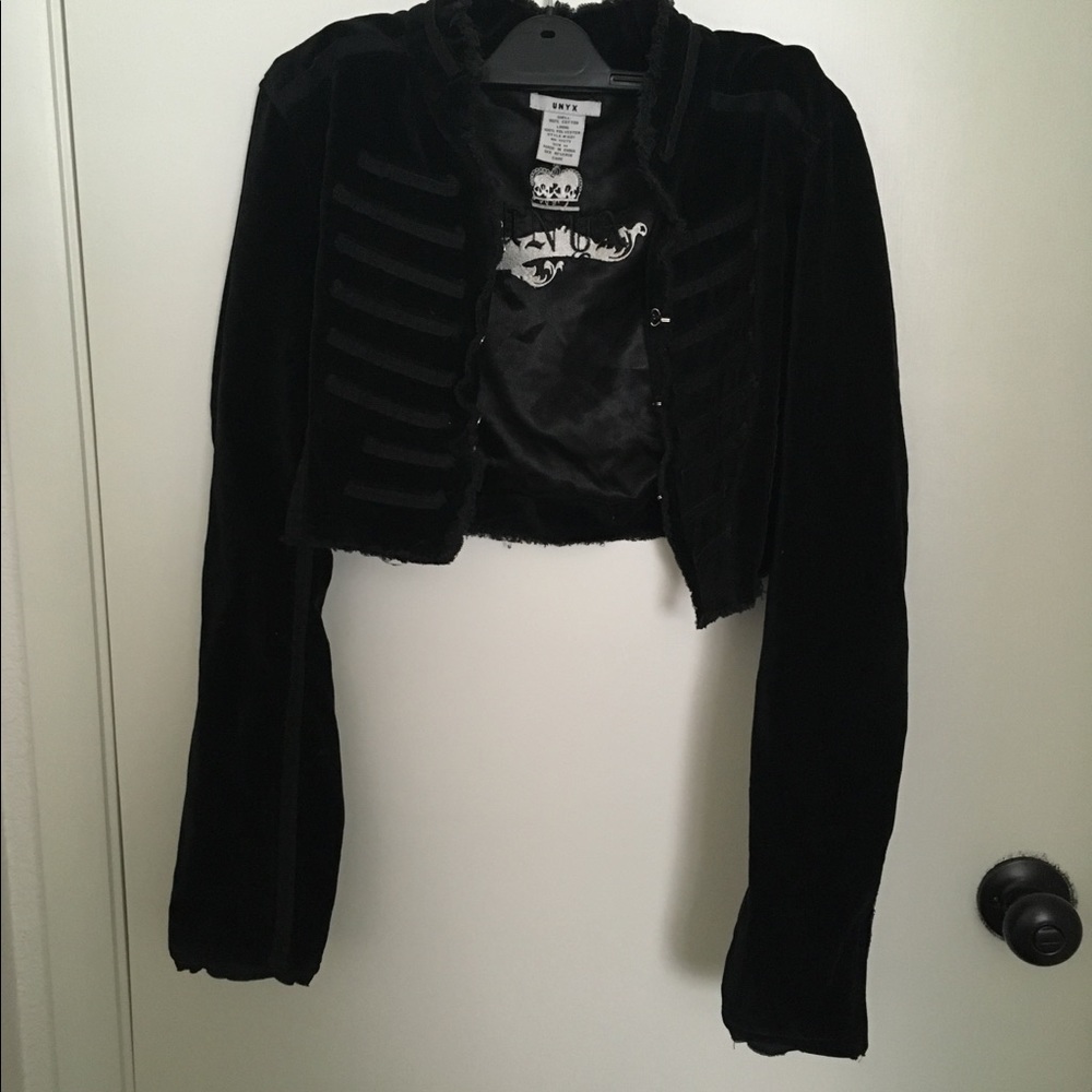 🔥 Suede Black Crop Jacket Size M